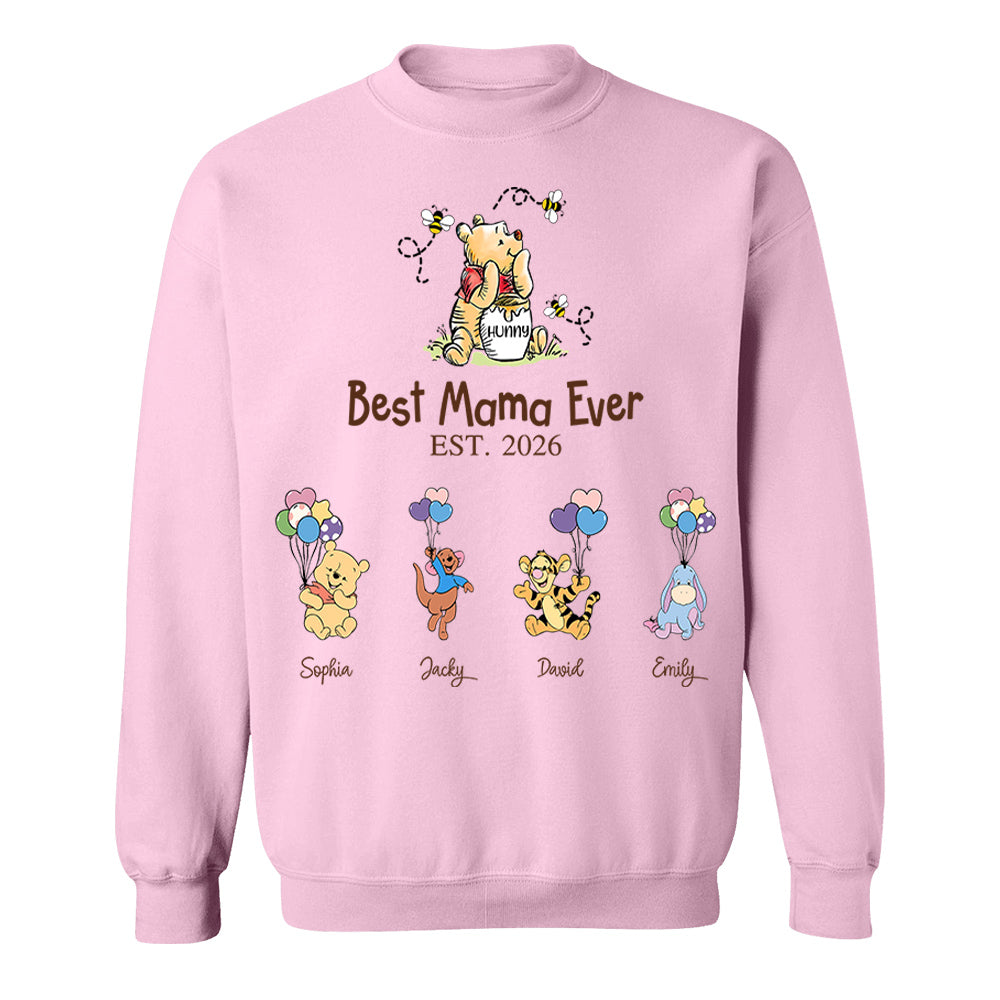 Best Mama Bear Ever Mama Est, Personalized Sweatshirt Mama Bear, Grandma Bear Shirt, Gift For Mom, Gift For Grandma, Gift For Mother's Day MI209 Li29