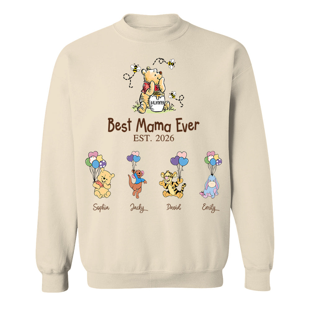 Best Mama Bear Ever Mama Est, Personalized Sweatshirt Mama Bear, Grandma Bear Shirt, Gift For Mom, Gift For Grandma, Gift For Mother's Day MI209 Li29