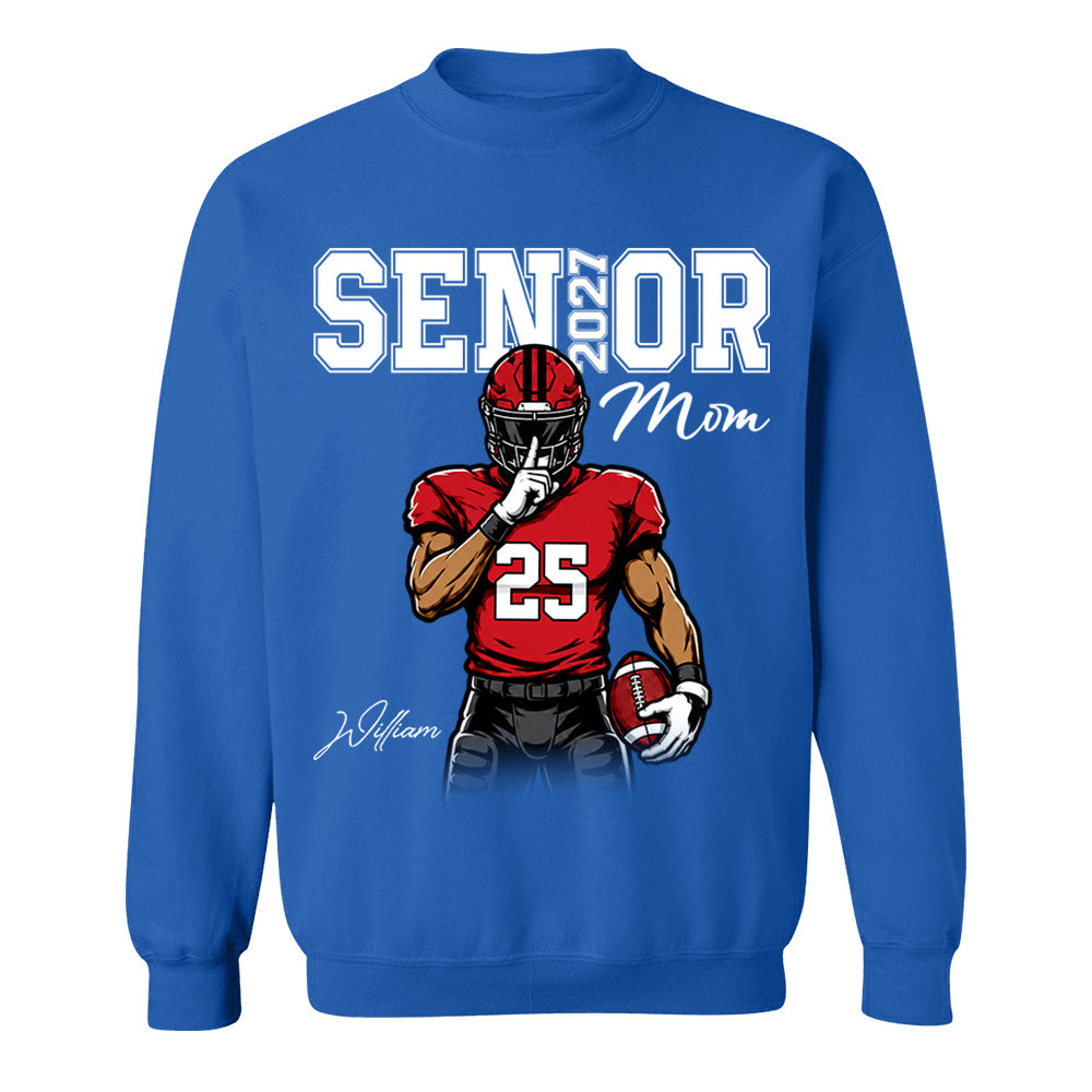 Custom Senior Football Mom Shirt, Senior Night Tee 2027 L0411 VH01