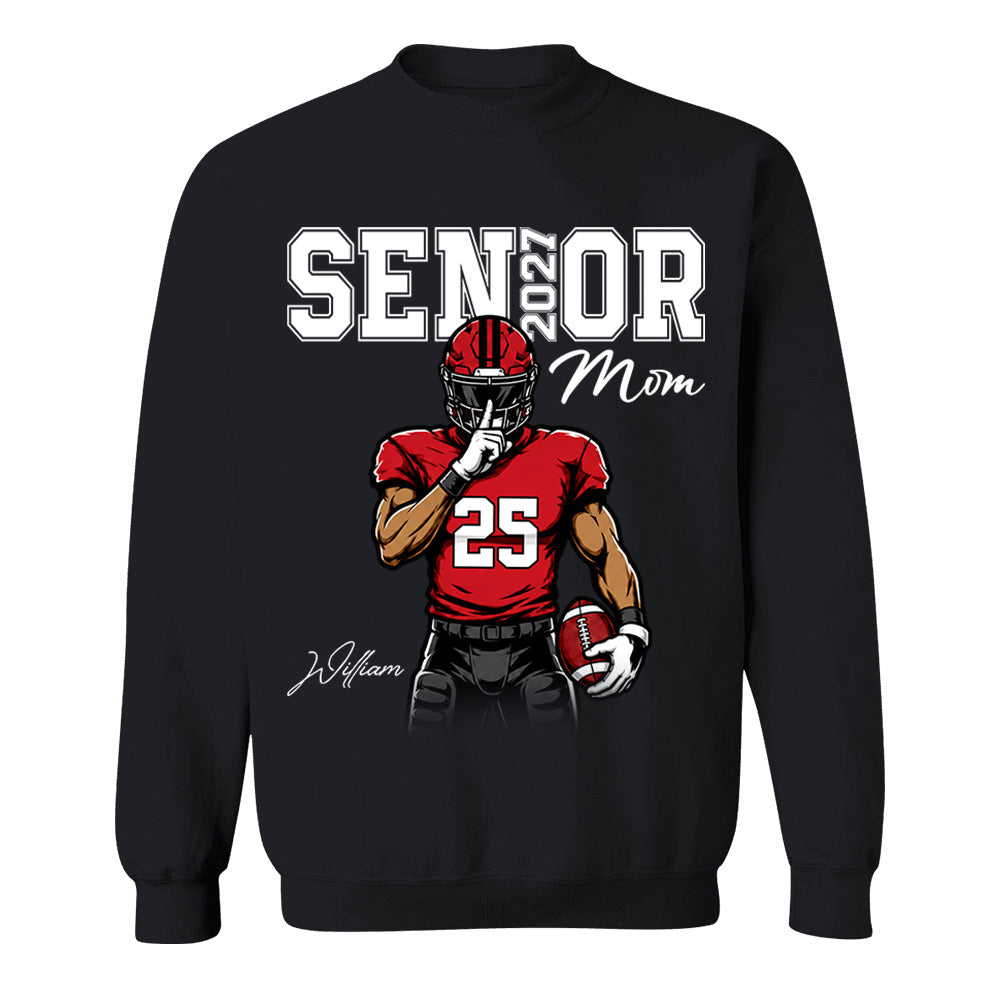 Custom Senior Football Mom Shirt, Senior Night Tee 2027 L0411 VH01