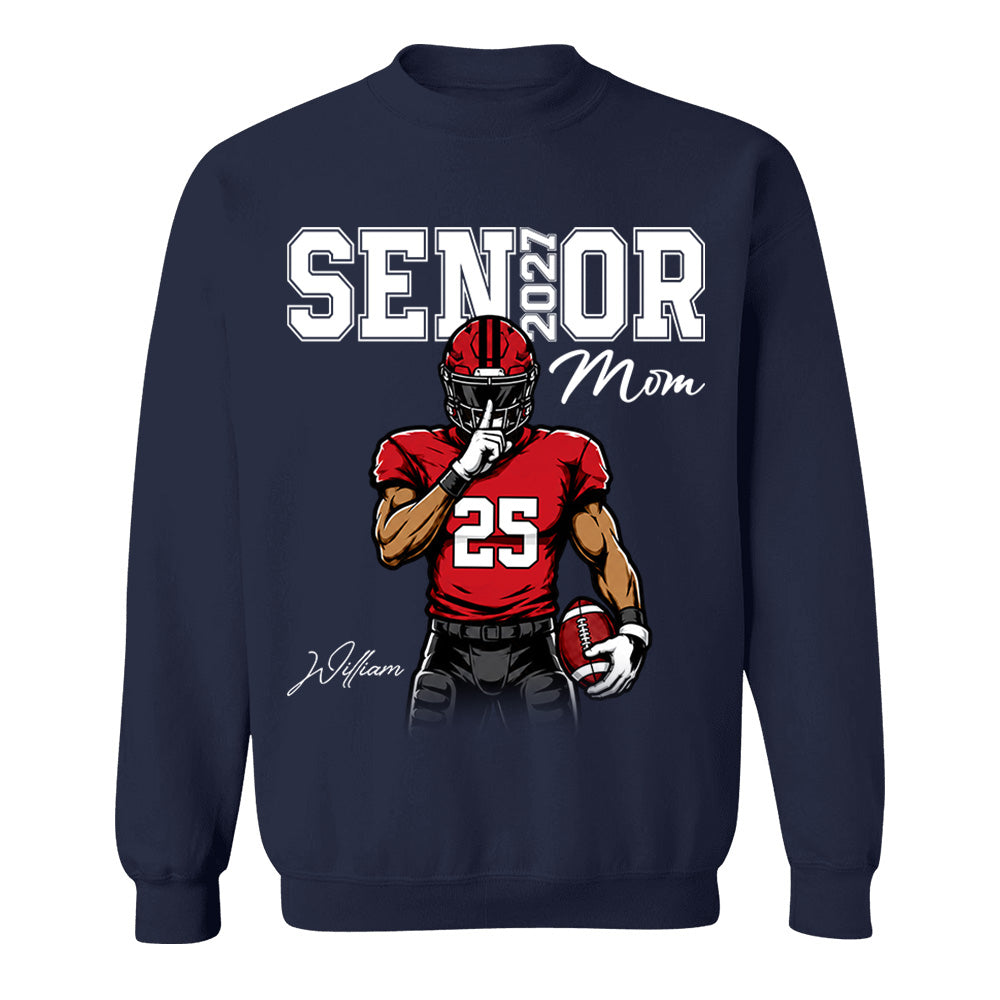 Custom Senior Football Mom Shirt, Senior Night Tee 2027 L0411 VH01