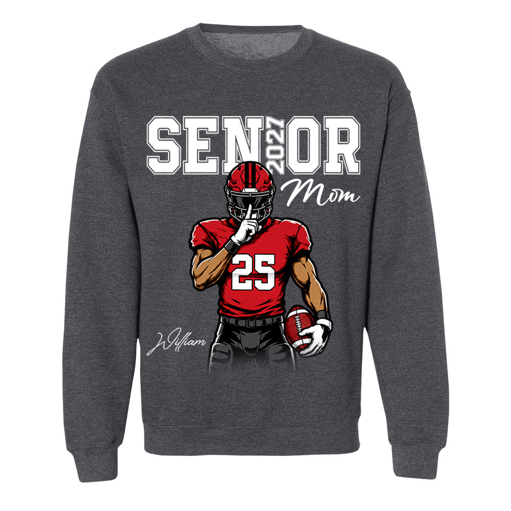 Custom Senior Football Mom Shirt, Senior Night Tee 2027 L0411 VH01