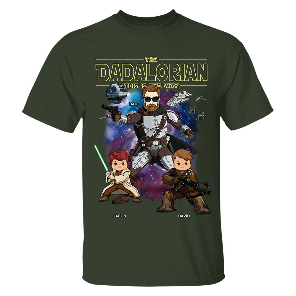 Custom The Dadalorian This Is The Way Vintage Style Shirt For Dad - Father's Day Gift Idea 2026 Vh01