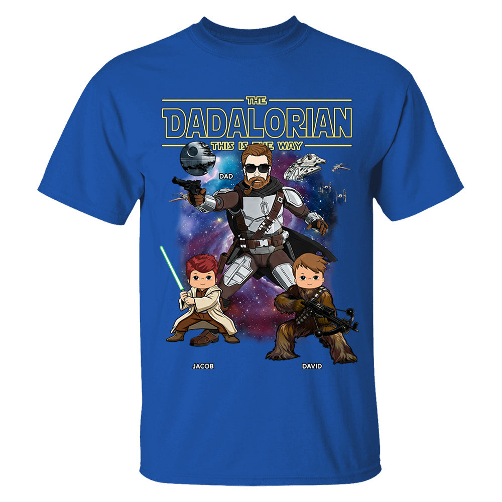 Custom The Dadalorian This Is The Way Vintage Style Shirt For Dad - Father's Day Gift Idea 2026 Vh01