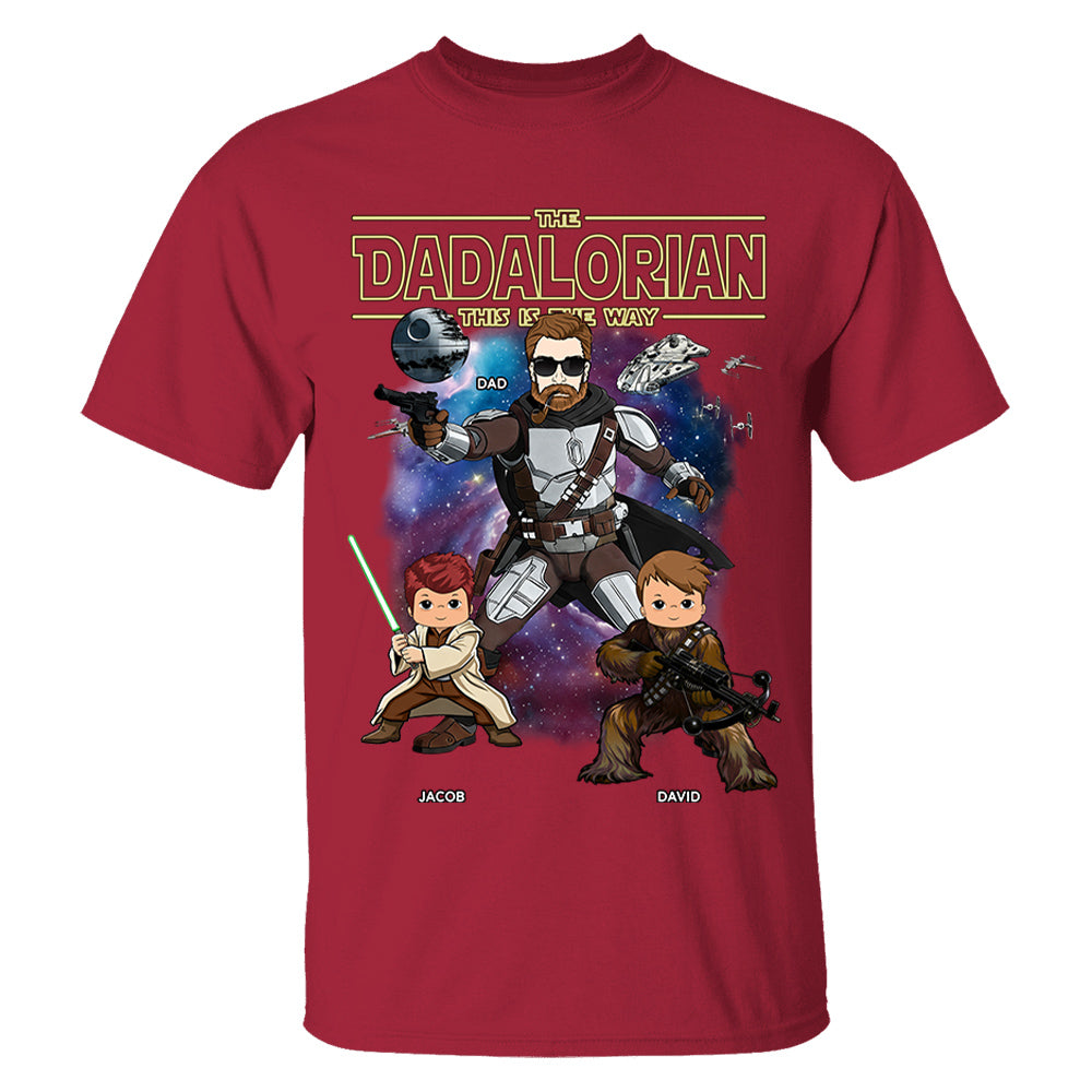 Custom The Dadalorian This Is The Way Vintage Style Shirt For Dad - Father's Day Gift Idea 2026 Vh01