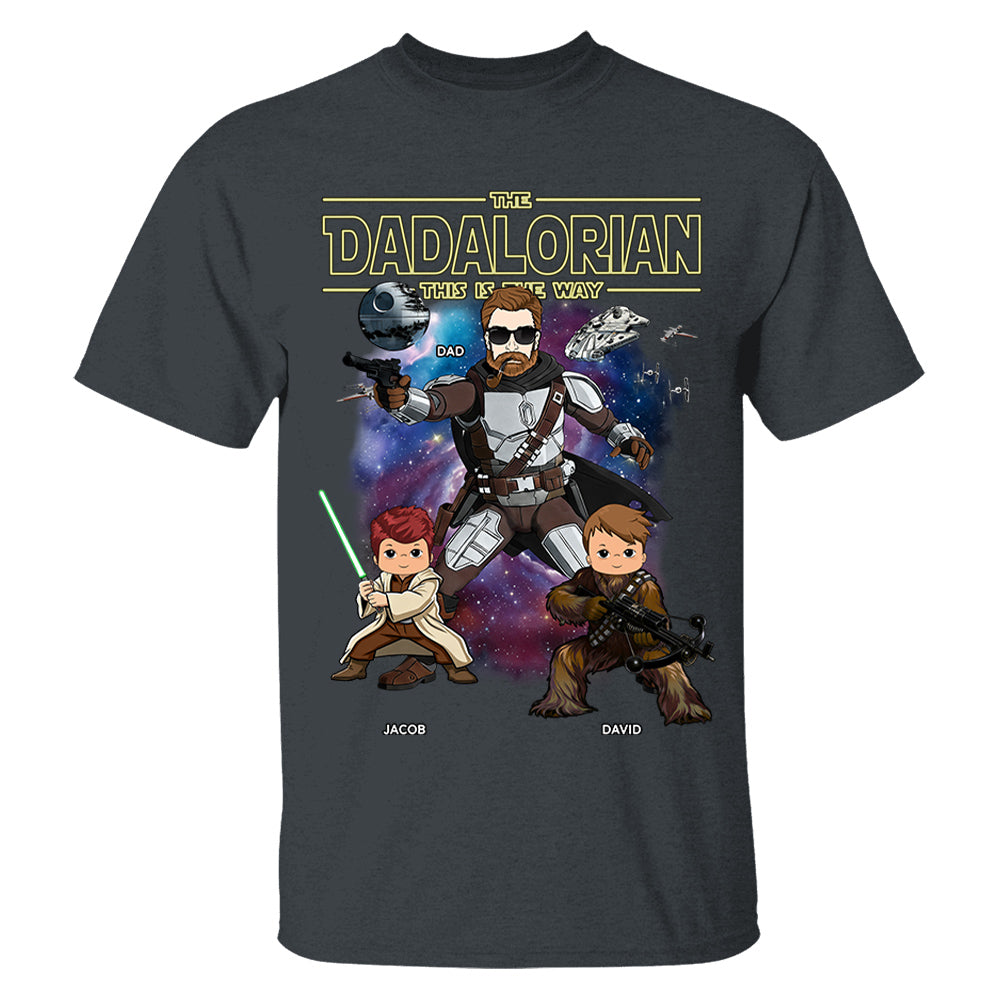 Custom The Dadalorian This Is The Way Vintage Style Shirt For Dad - Father's Day Gift Idea 2026 Vh01