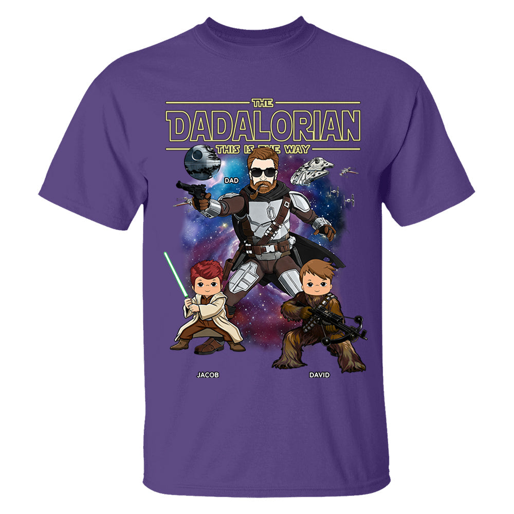Custom The Dadalorian This Is The Way Vintage Style Shirt For Dad - Father's Day Gift Idea 2026 Vh01