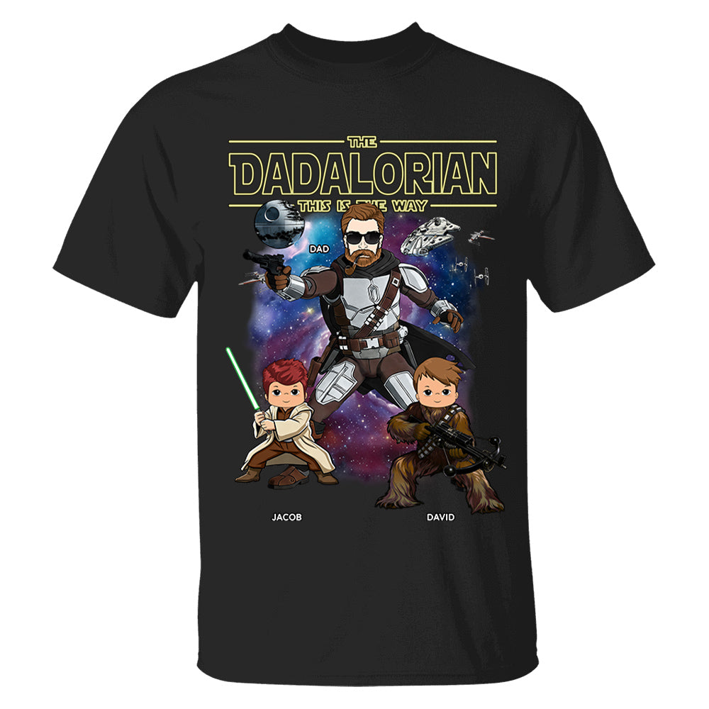 Custom The Dadalorian This Is The Way Vintage Style Shirt For Dad - Father's Day Gift Idea 2026 Vh01