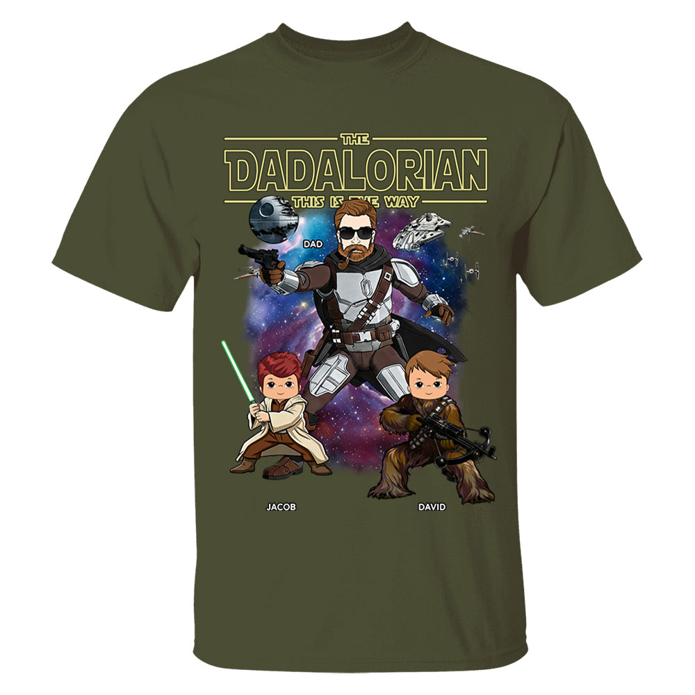 Custom The Dadalorian This Is The Way Vintage Style Shirt For Dad - Father's Day Gift Idea 2026 Vh01