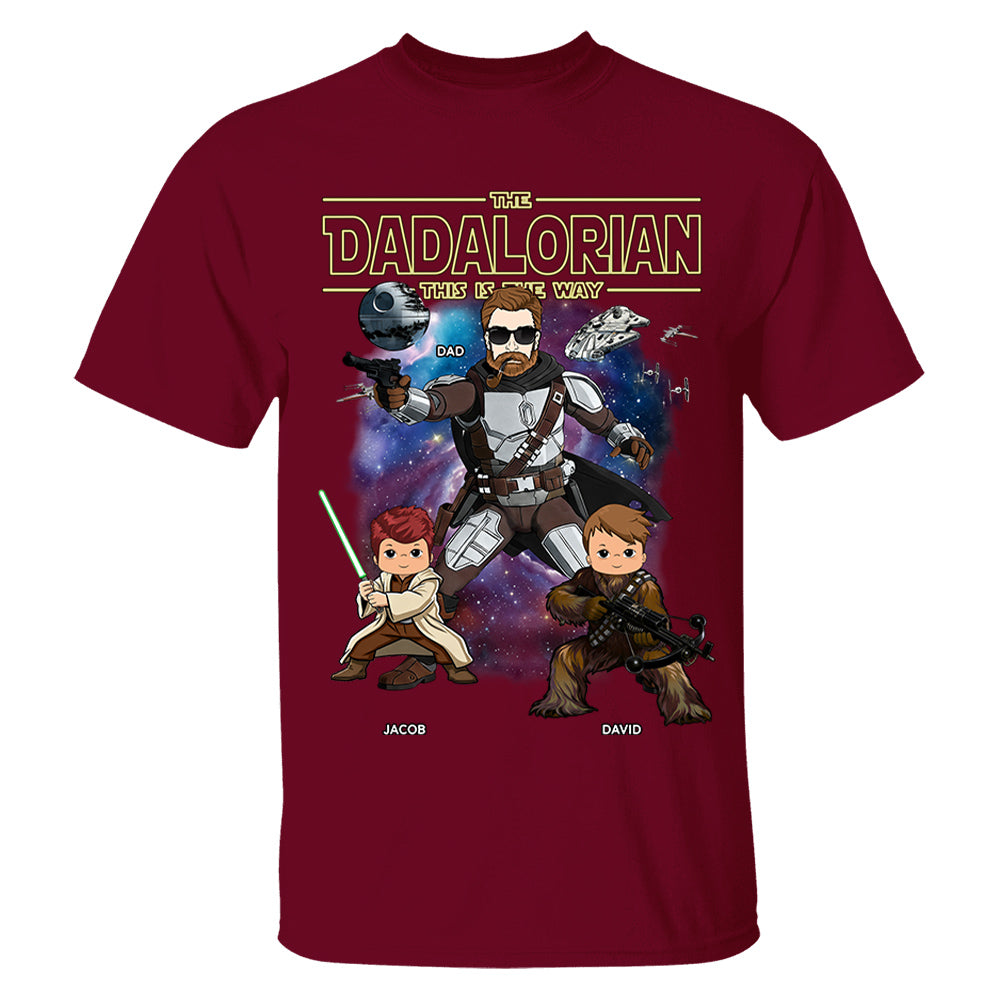 Custom The Dadalorian This Is The Way Vintage Style Shirt For Dad - Father's Day Gift Idea 2026 Vh01