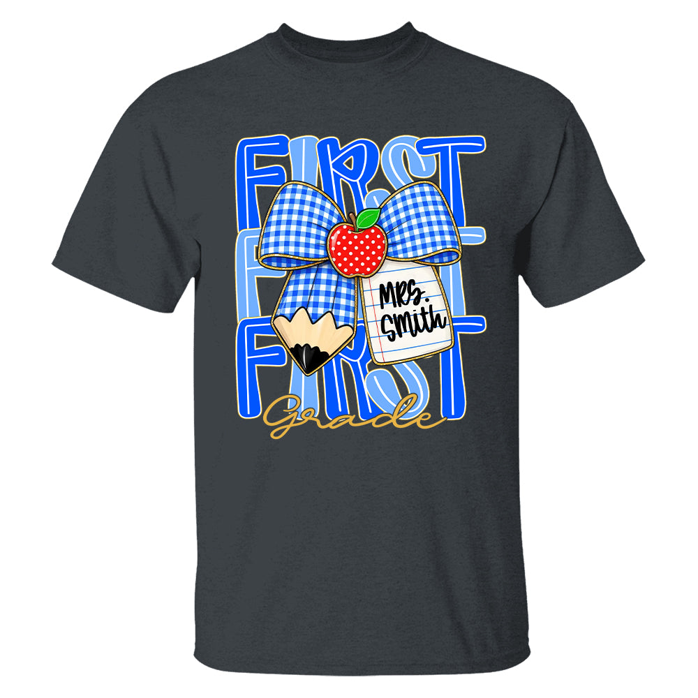 Custom Teacher Grade Shirt, Personalized Teacher Name Tee, Back To School Teacher Team Shirt T24