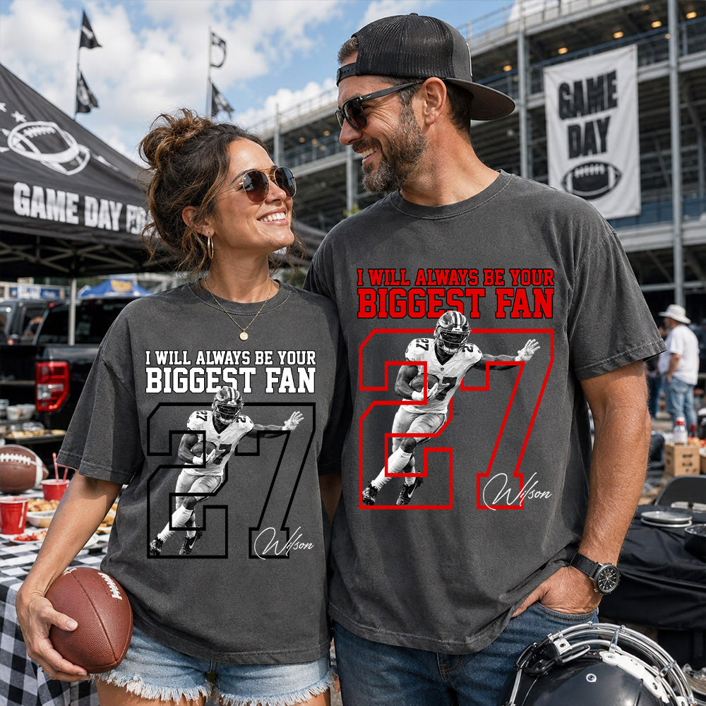 Personalized Washed Tee Custom American Football Players Sport Family NA04 T24