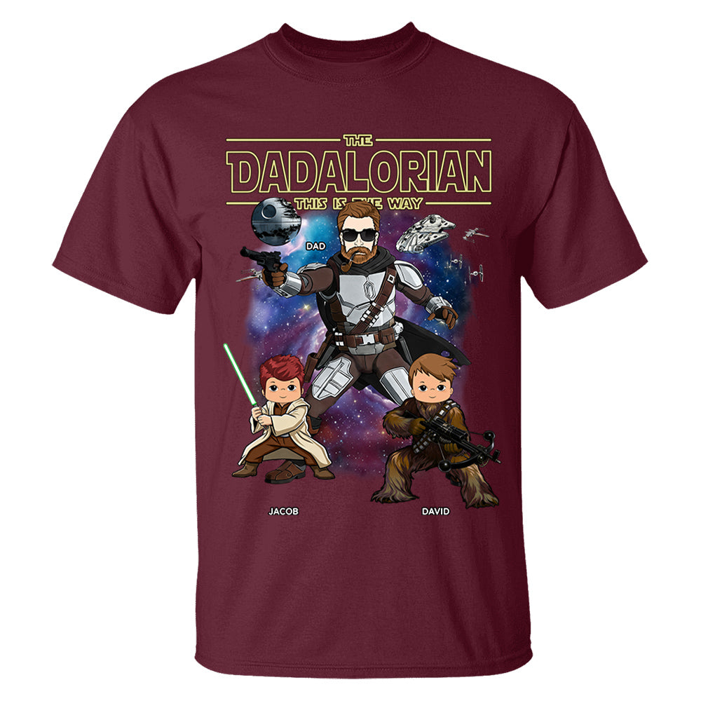 Custom The Dadalorian This Is The Way Vintage Style Shirt For Dad - Father's Day Gift Idea 2026 Vh01