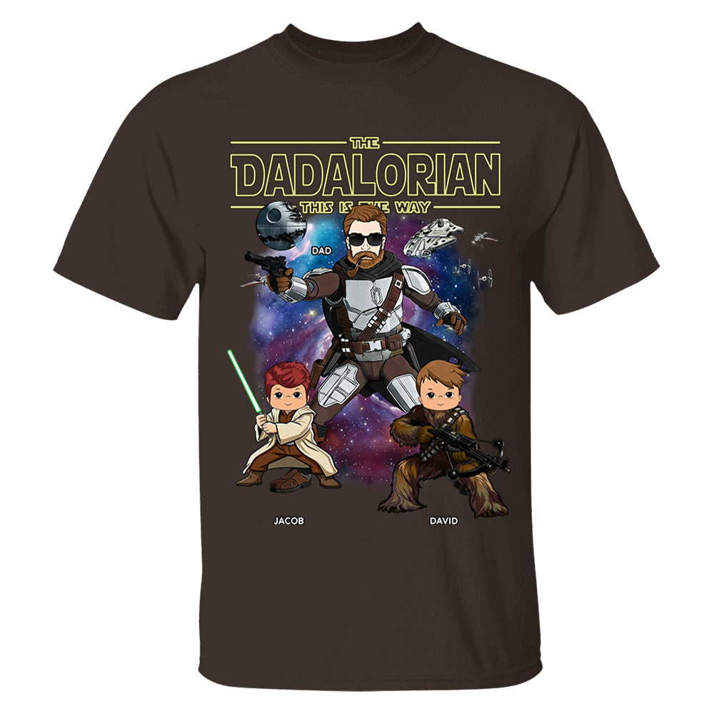 Custom The Dadalorian This Is The Way Vintage Style Shirt For Dad - Father's Day Gift Idea 2026 Vh01