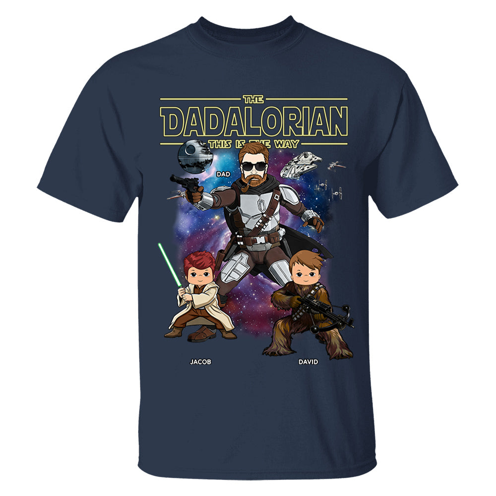 Custom The Dadalorian This Is The Way Vintage Style Shirt For Dad - Father's Day Gift Idea 2026 Vh01