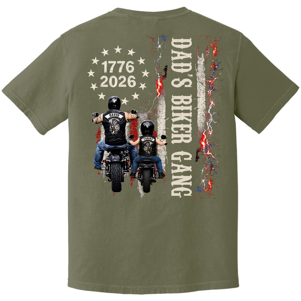 Custom Grandpa’s Biker Gang Shirt - Personalized Gift For Dad, Grandpa Nh00