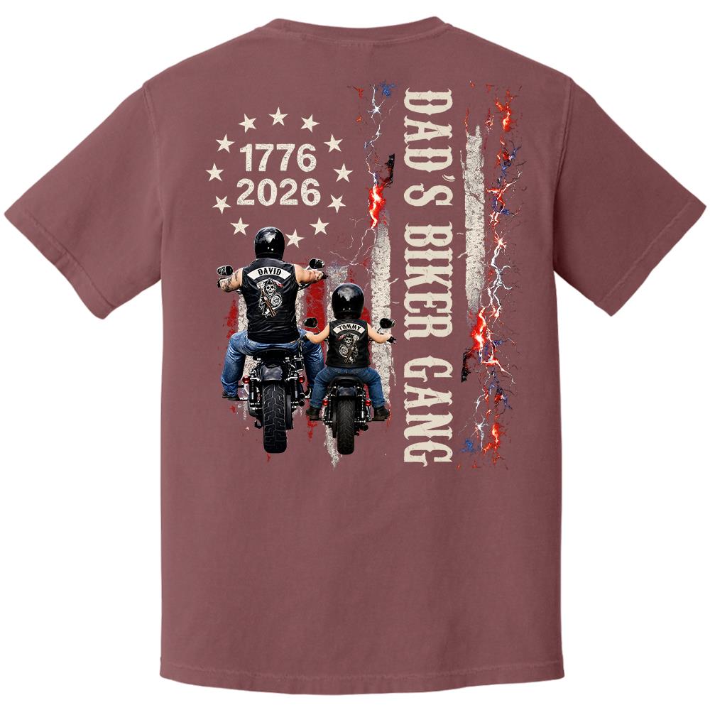 Custom Grandpa’s Biker Gang Shirt - Personalized Gift For Dad, Grandpa Nh00