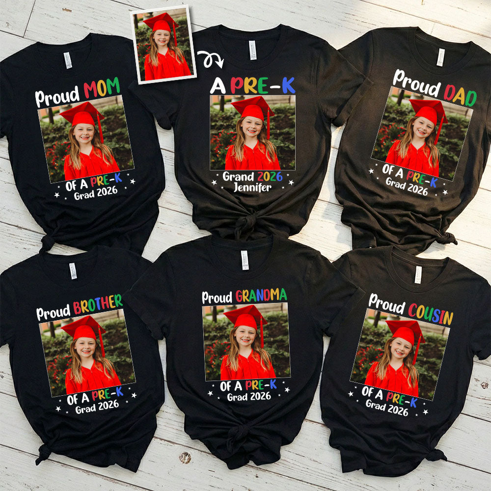 Custom Family Pre-K Graduation - Personalized Photo Shirt Pt99