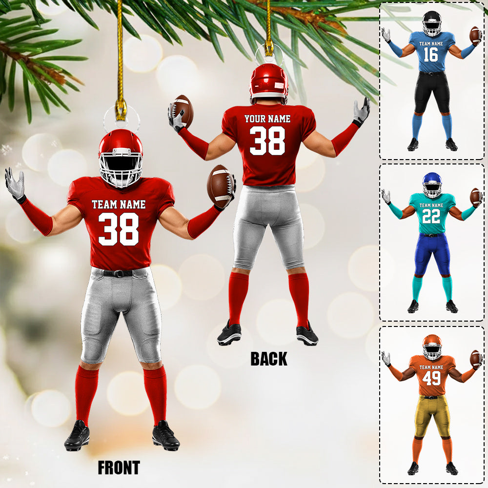 Luxury Ornament American Football Personalized Ornament Gift For Football Player Football Lovers Do99