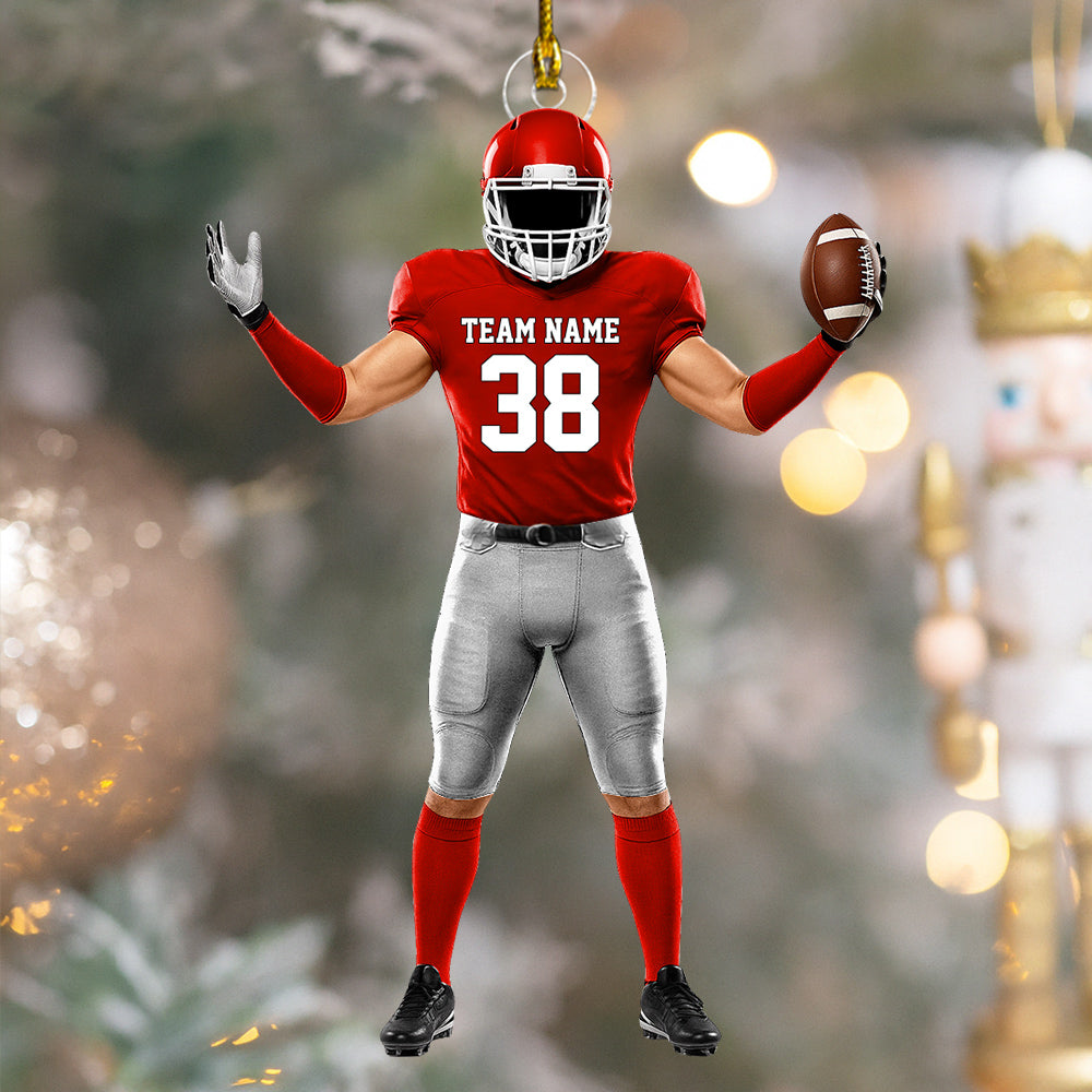 Luxury Ornament American Football Personalized Ornament Gift For Football Player Football Lovers Do99