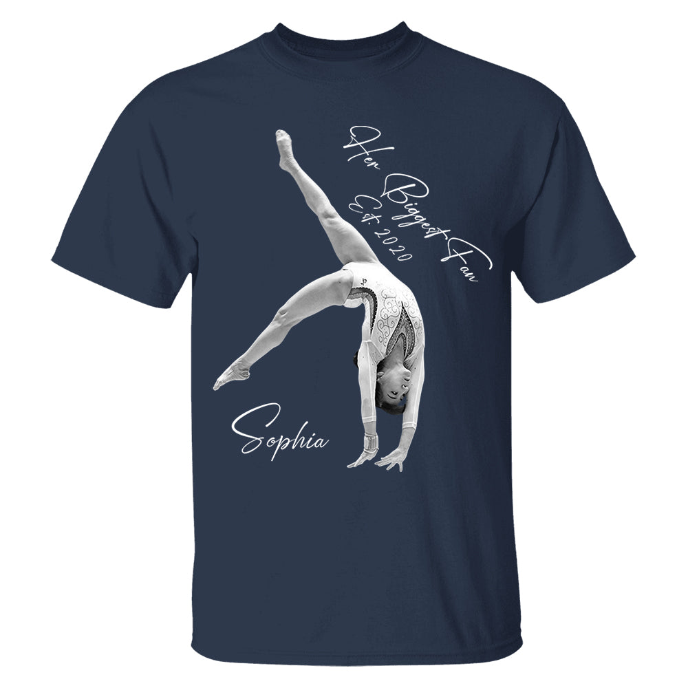 Her Biggest Fan - Washed Tee Retro Bootleg Shirt For Gymnast A2110