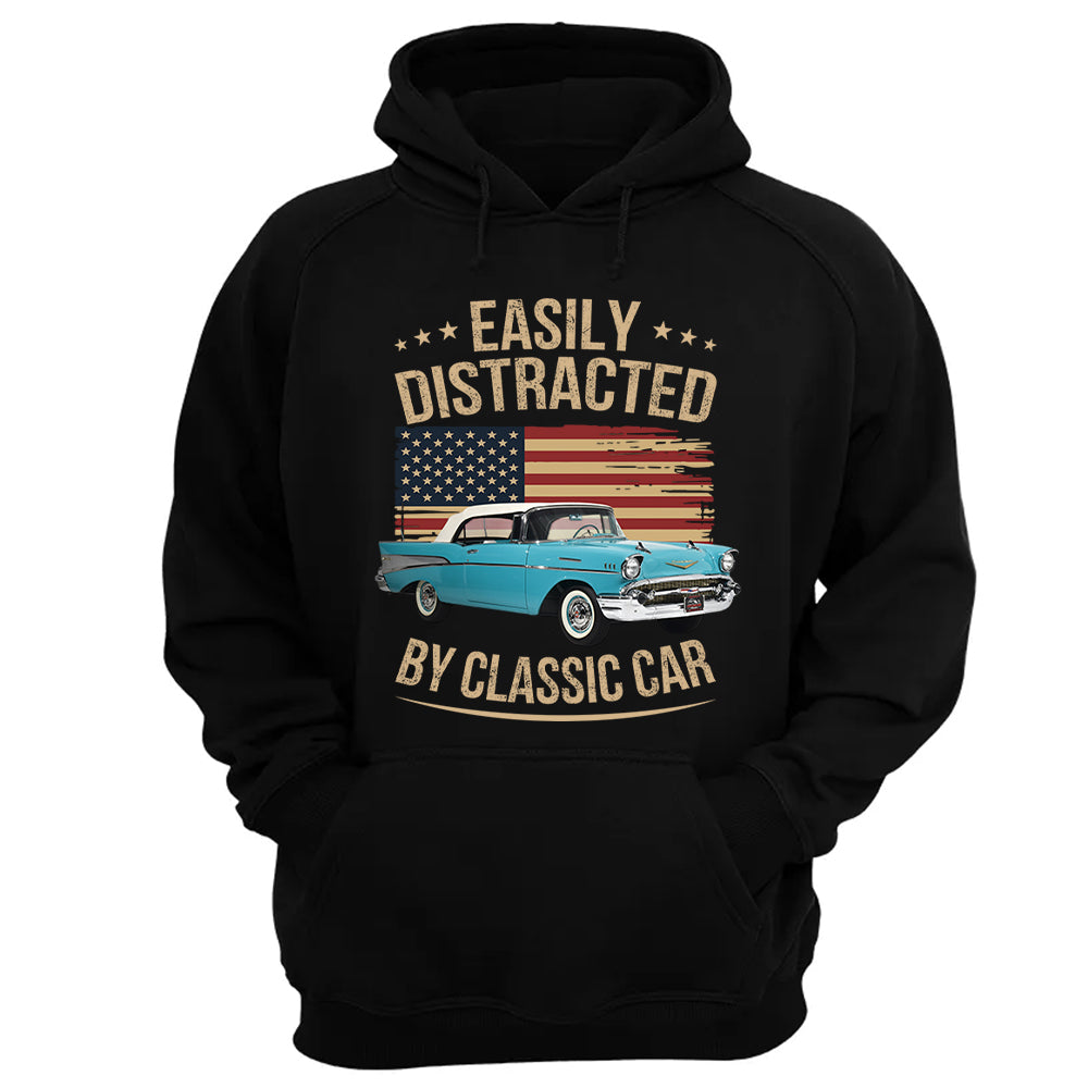 Easily Distracted By Old Cars - Custom Car's Photo - Gift for Car Lovers A2110