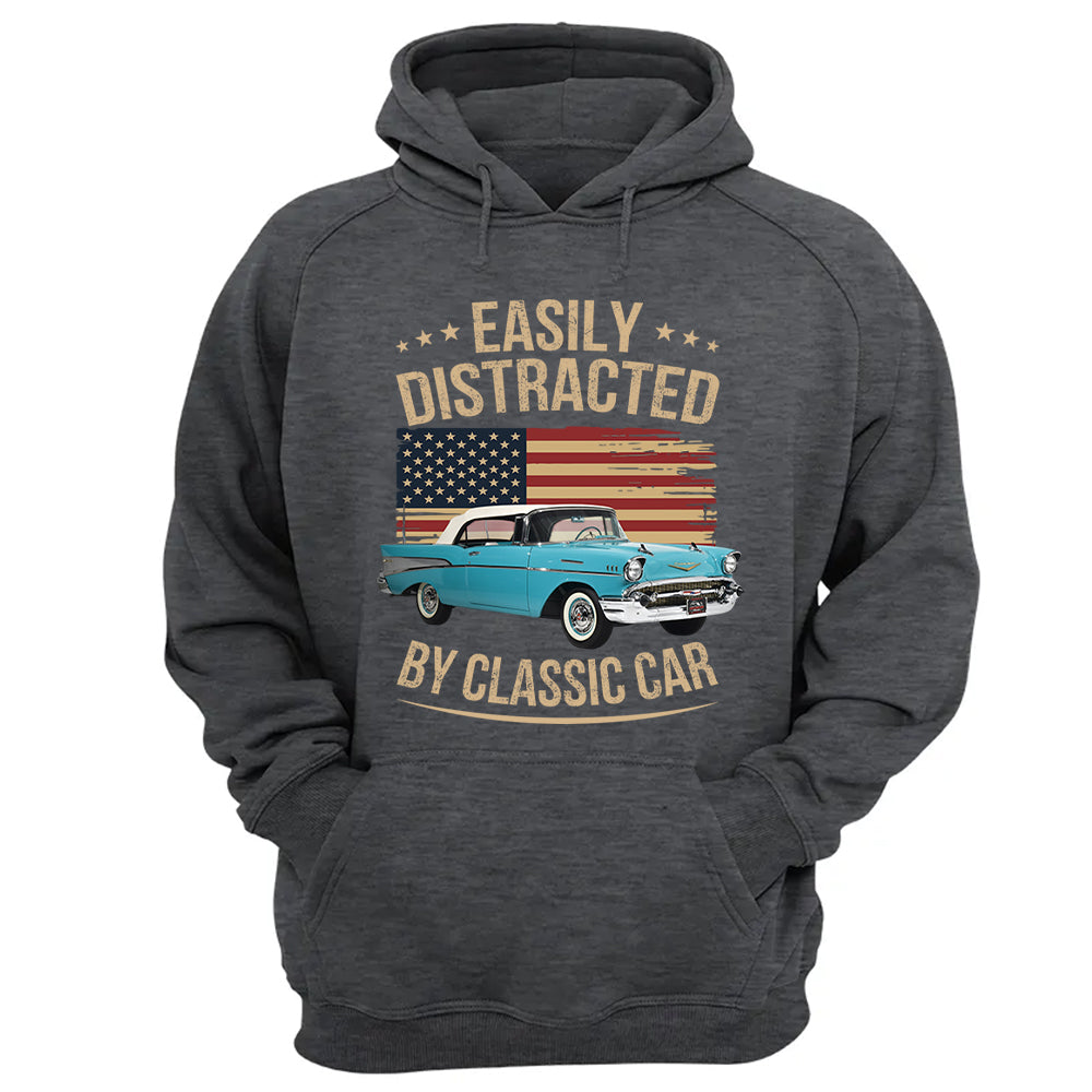 Easily Distracted By Old Cars - Custom Car's Photo - Gift for Car Lovers A2110