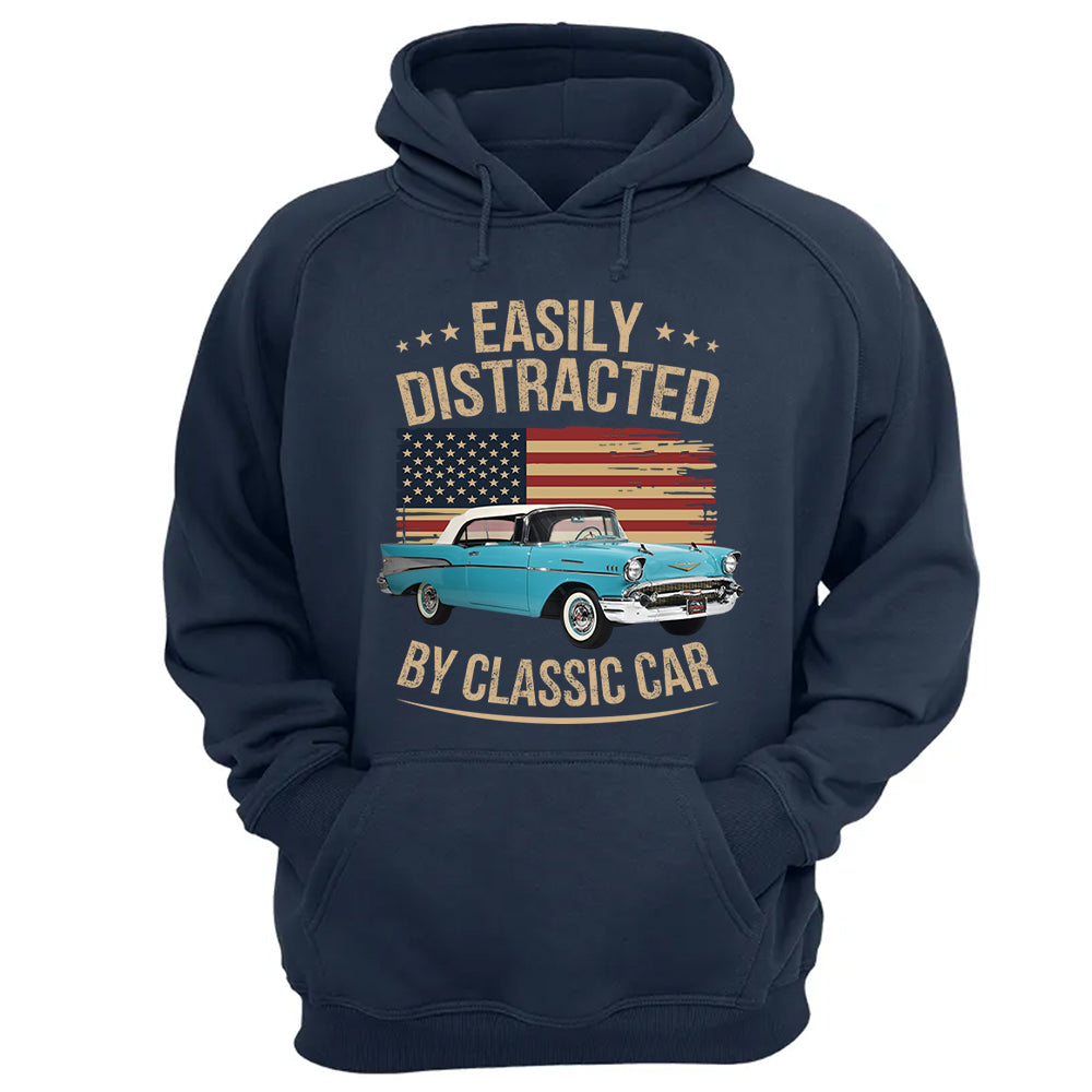 Easily Distracted By Old Cars - Custom Car's Photo - Gift for Car Lovers A2110
