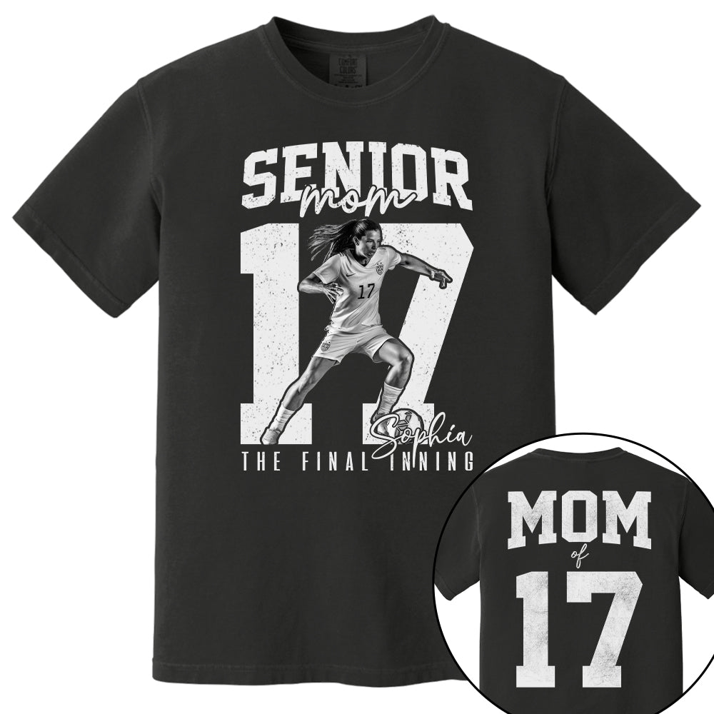 Senior Soccer Mom Shirt, The Final Inning, Custom Photo Player Soccer Mom Shirt, Senior Soccer Mom Gift T1807