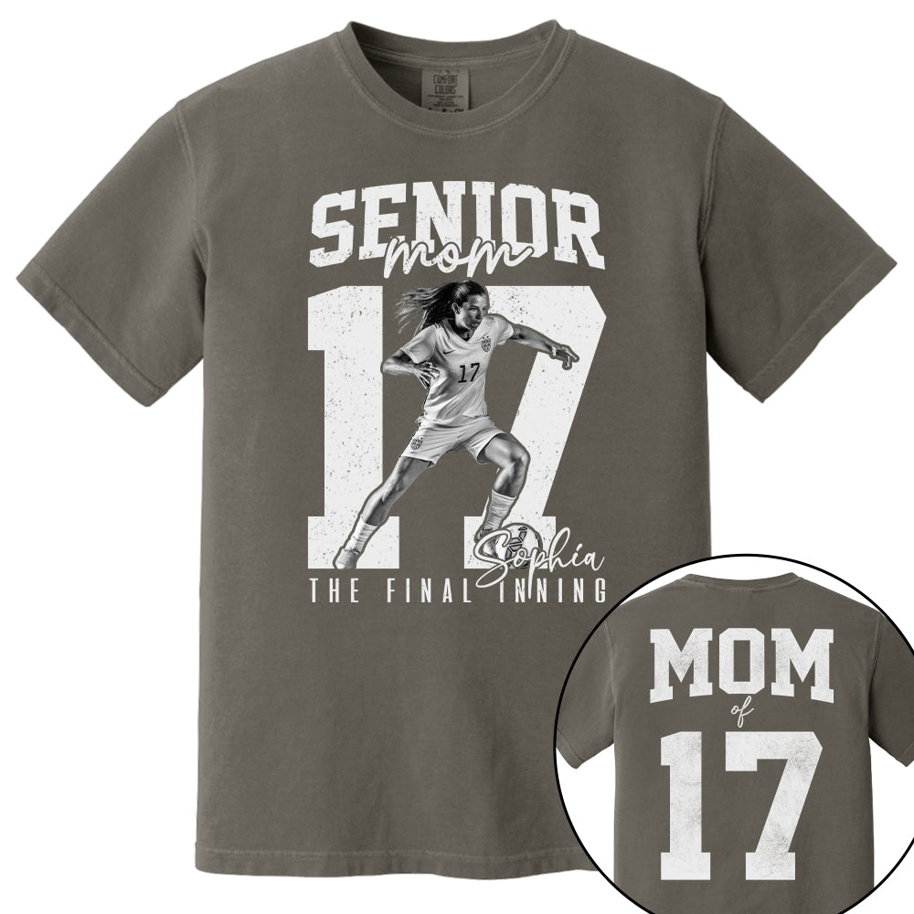 Senior Soccer Mom Shirt, The Final Inning, Custom Photo Player Soccer Mom Shirt, Senior Soccer Mom Gift T1807