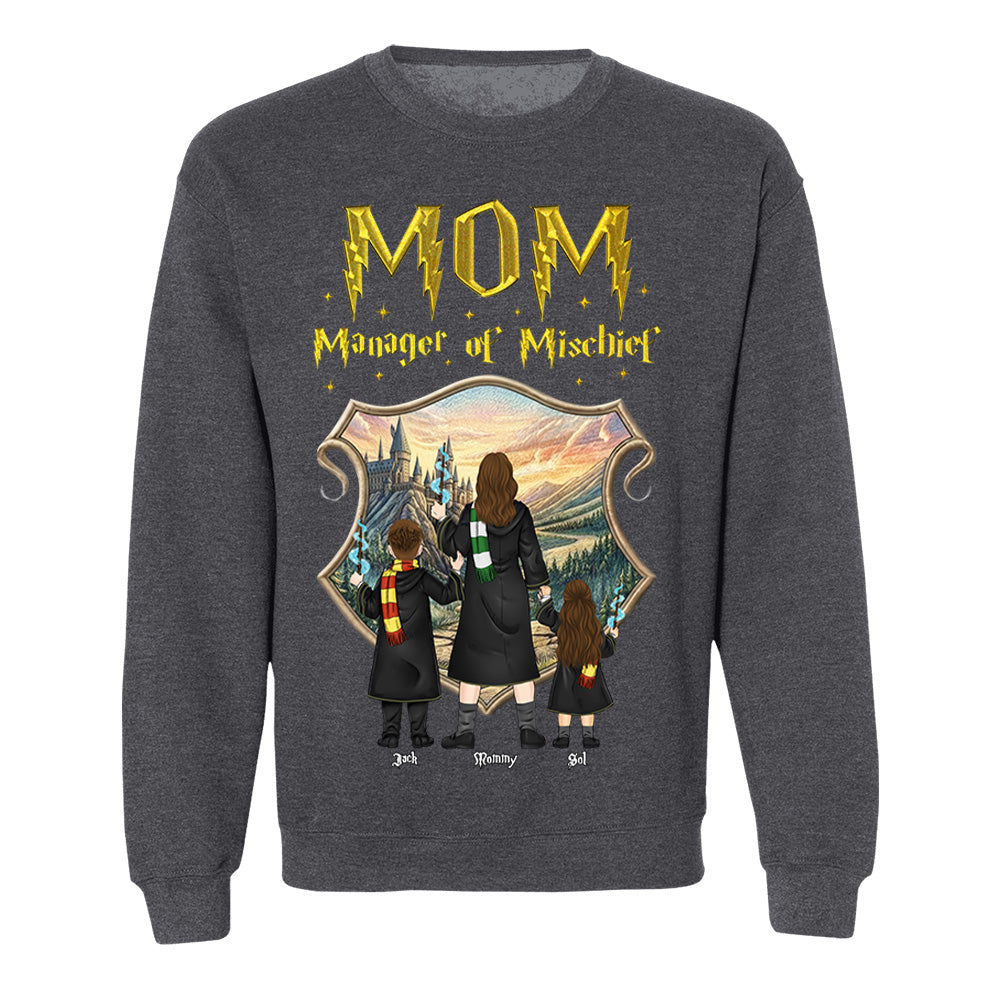 Customized Manager Of Mischief Mom Shirt, Gift For Mother's Day L0411Sweatshirt