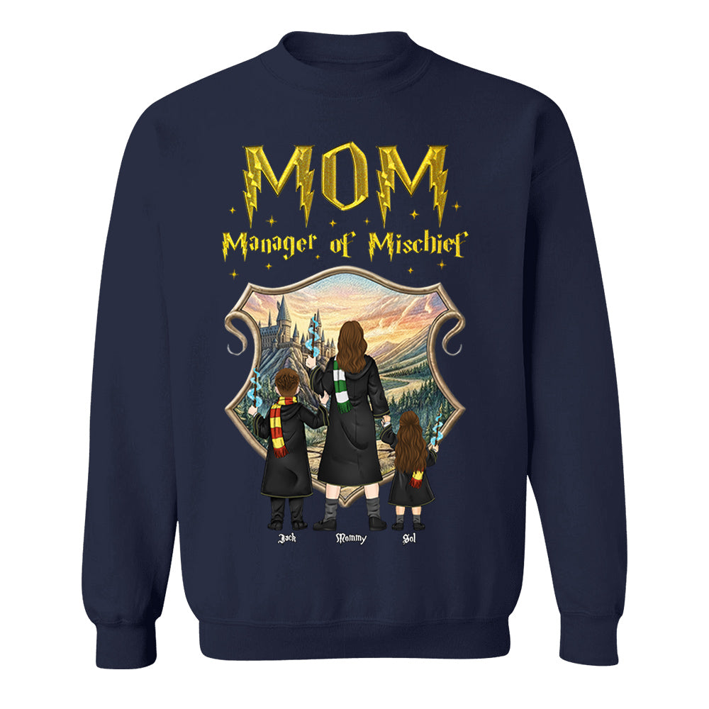 Customized Manager Of Mischief Mom Shirt, Gift For Mother's Day L0411Sweatshirt