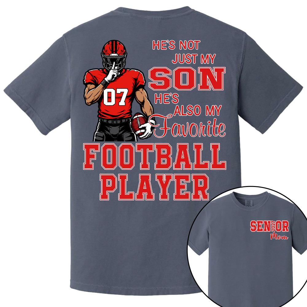 Custom Senior Mom 2027 Football Player Shirt, For Football Lovers L0411 Hv01