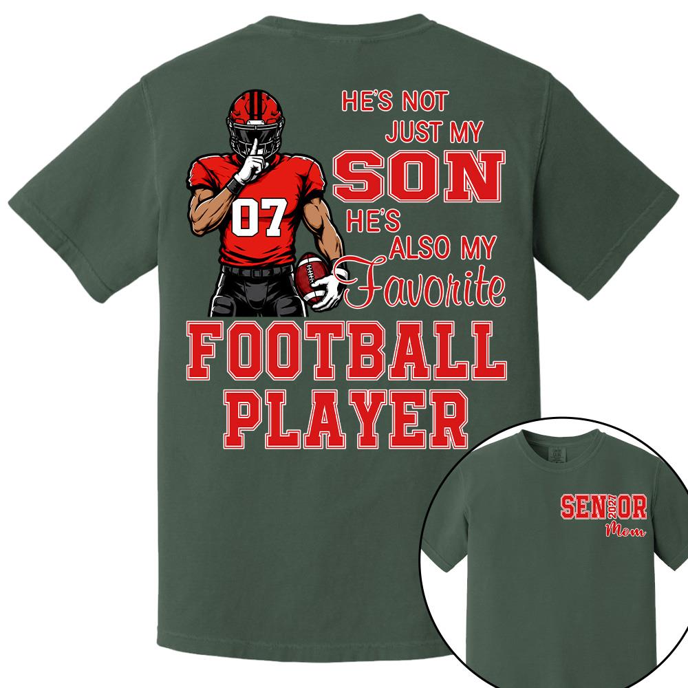 Custom Senior Mom 2027 Football Player Shirt, For Football Lovers L0411 Hv01