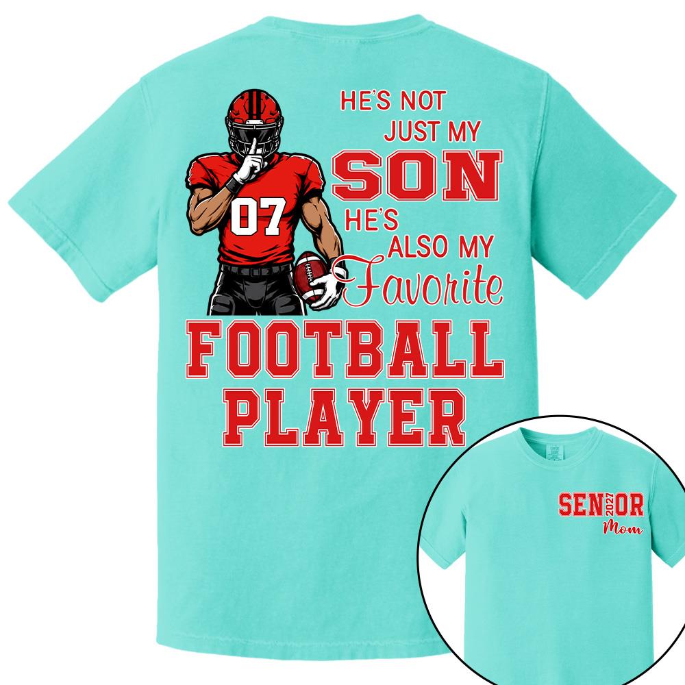 Custom Senior Mom 2027 Football Player Shirt, For Football Lovers L0411 Hv01