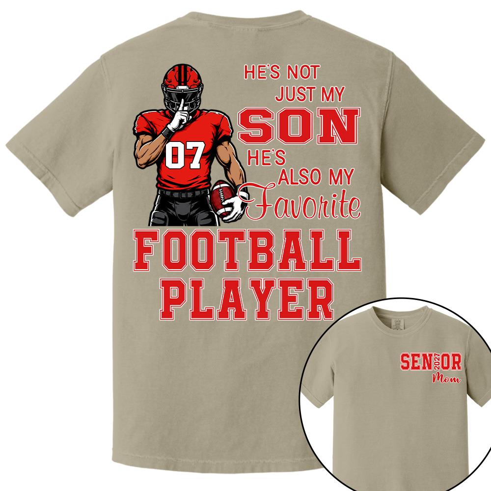 Custom Senior Mom 2027 Football Player Shirt, For Football Lovers L0411 Hv01