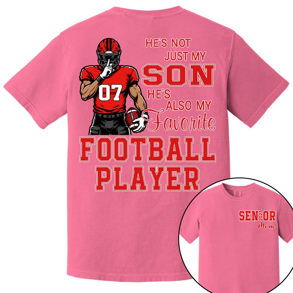 Custom Senior Mom 2027 Football Player Shirt, For Football Lovers L0411 Hv01