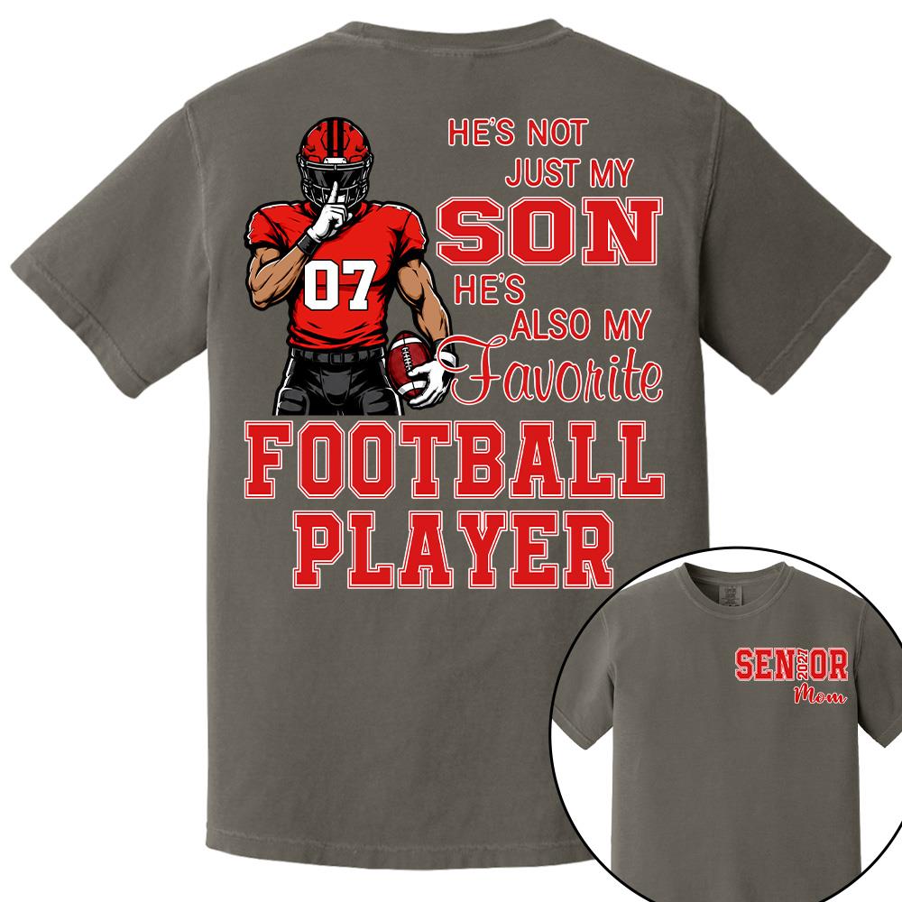 Custom Senior Mom 2027 Football Player Shirt, For Football Lovers L0411 Hv01