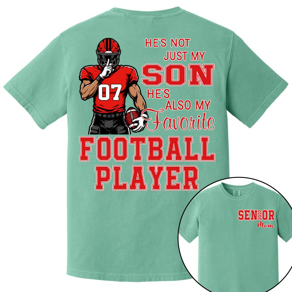 Custom Senior Mom 2027 Football Player Shirt, For Football Lovers L0411 Hv01