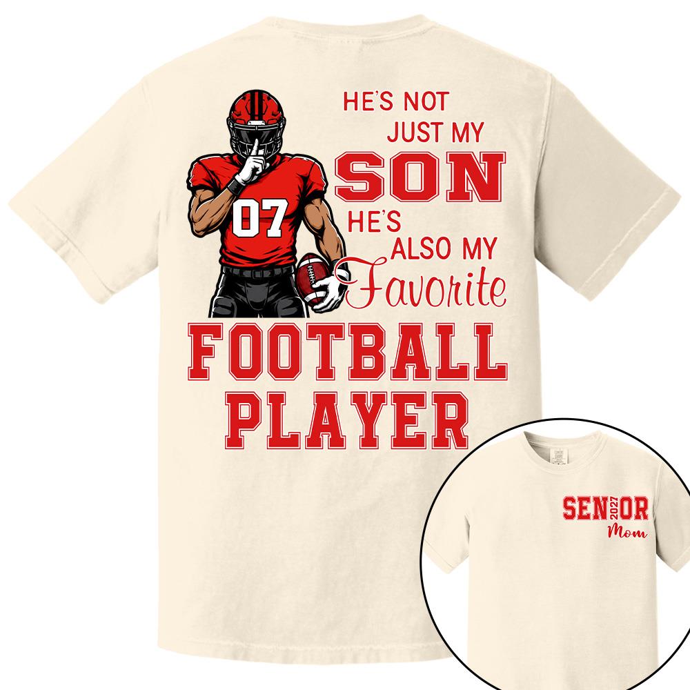 Custom Senior Mom 2027 Football Player Shirt, For Football Lovers L0411 Hv01