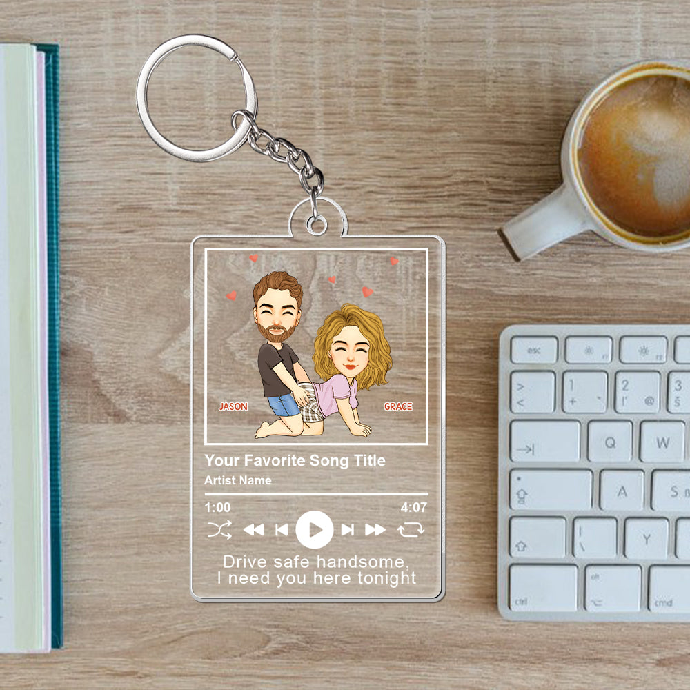 Acrylic Song Keychain - Couple Figure - Christmas Gifts, Valentine's Day Gifts For Her, Him, Wife, Husband, Gifts For Couple Tu20