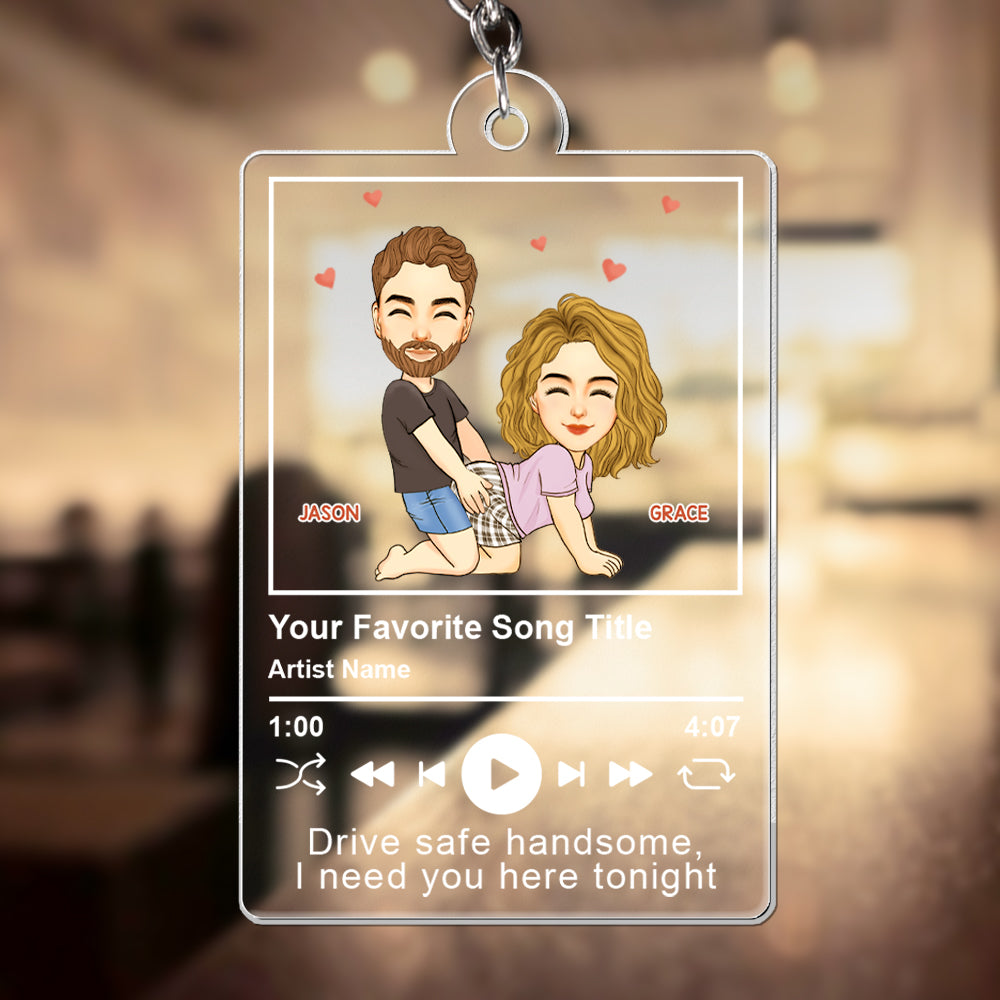 Acrylic Song Keychain - Couple Figure - Christmas Gifts, Valentine's Day Gifts For Her, Him, Wife, Husband, Gifts For Couple Tu20