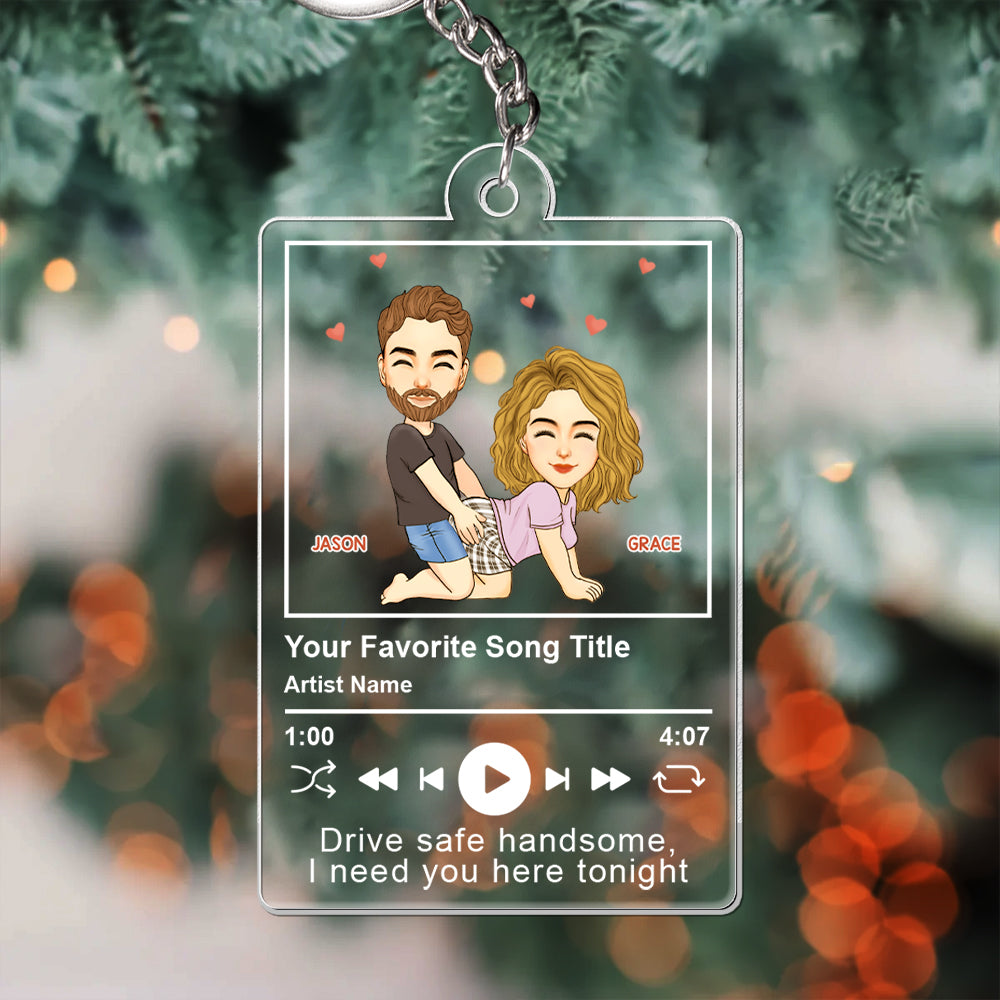 Acrylic Song Keychain - Couple Figure - Christmas Gifts, Valentine's Day Gifts For Her, Him, Wife, Husband, Gifts For Couple Tu20