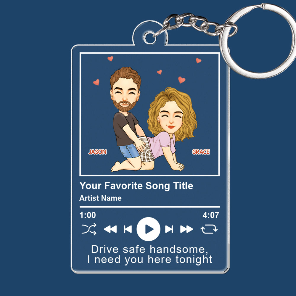 Acrylic Song Keychain - Couple Figure - Christmas Gifts, Valentine's Day Gifts For Her, Him, Wife, Husband, Gifts For Couple Tu20