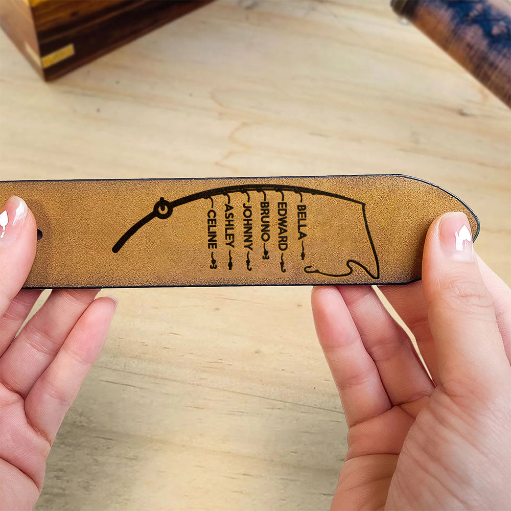 Papa The Man. The Myth. The Legend - Personalized Engraved Leather Belt
