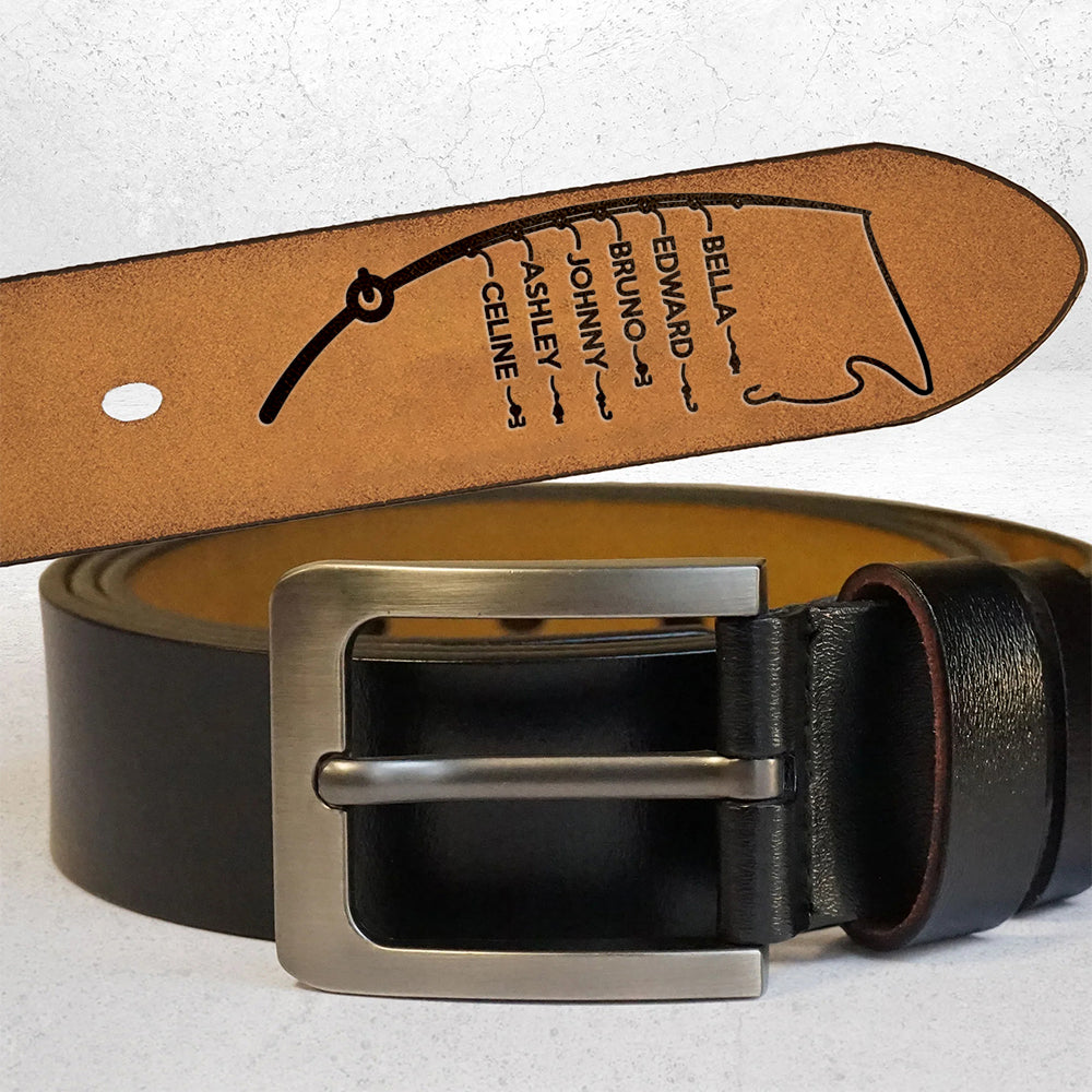 Papa The Man. The Myth. The Legend - Personalized Engraved Leather Belt