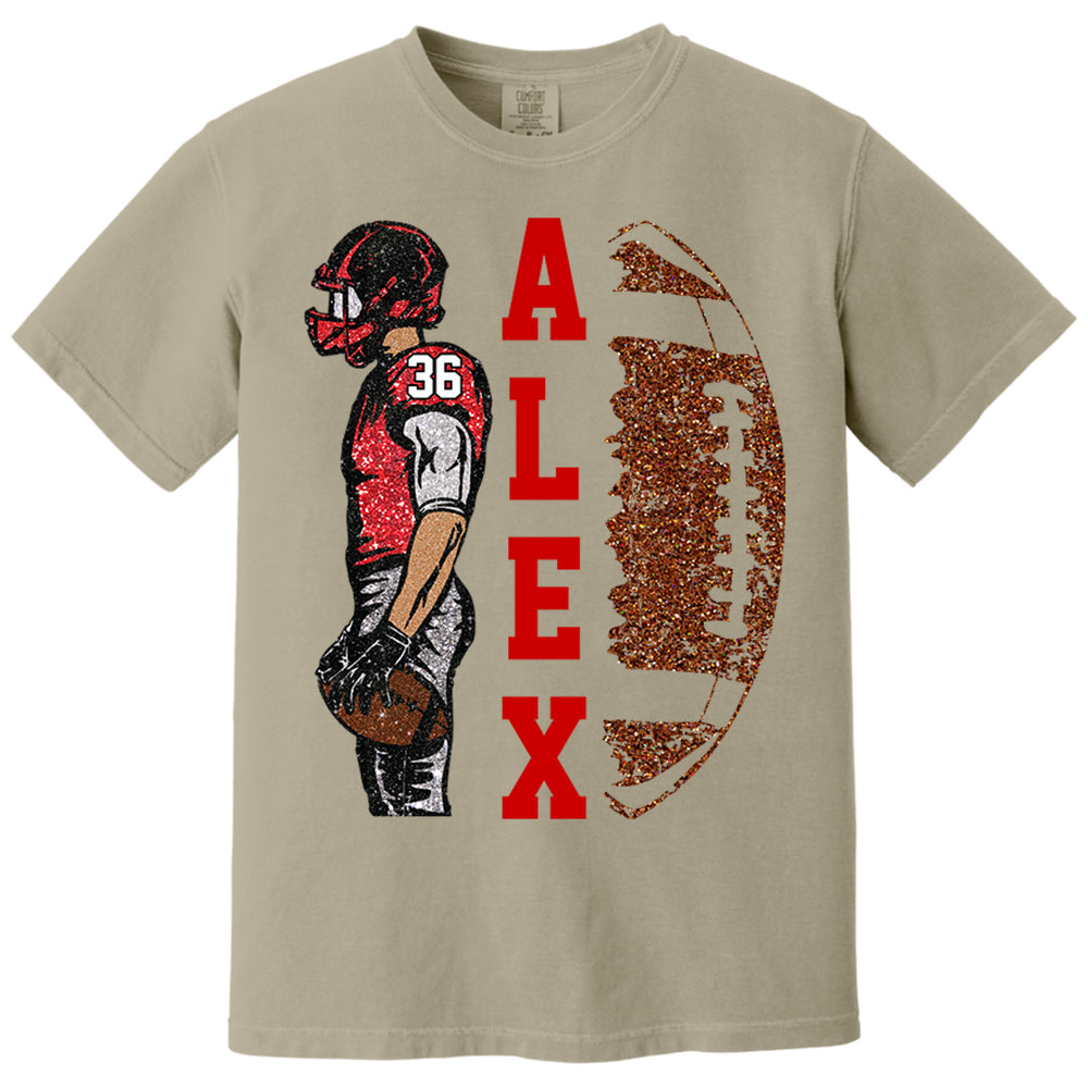Personalized Football Shirt - Matching Football Player Tee - Adult Youth Team Name - Sports Cheerleader Shirts - Matching Fan Outfits Nh00