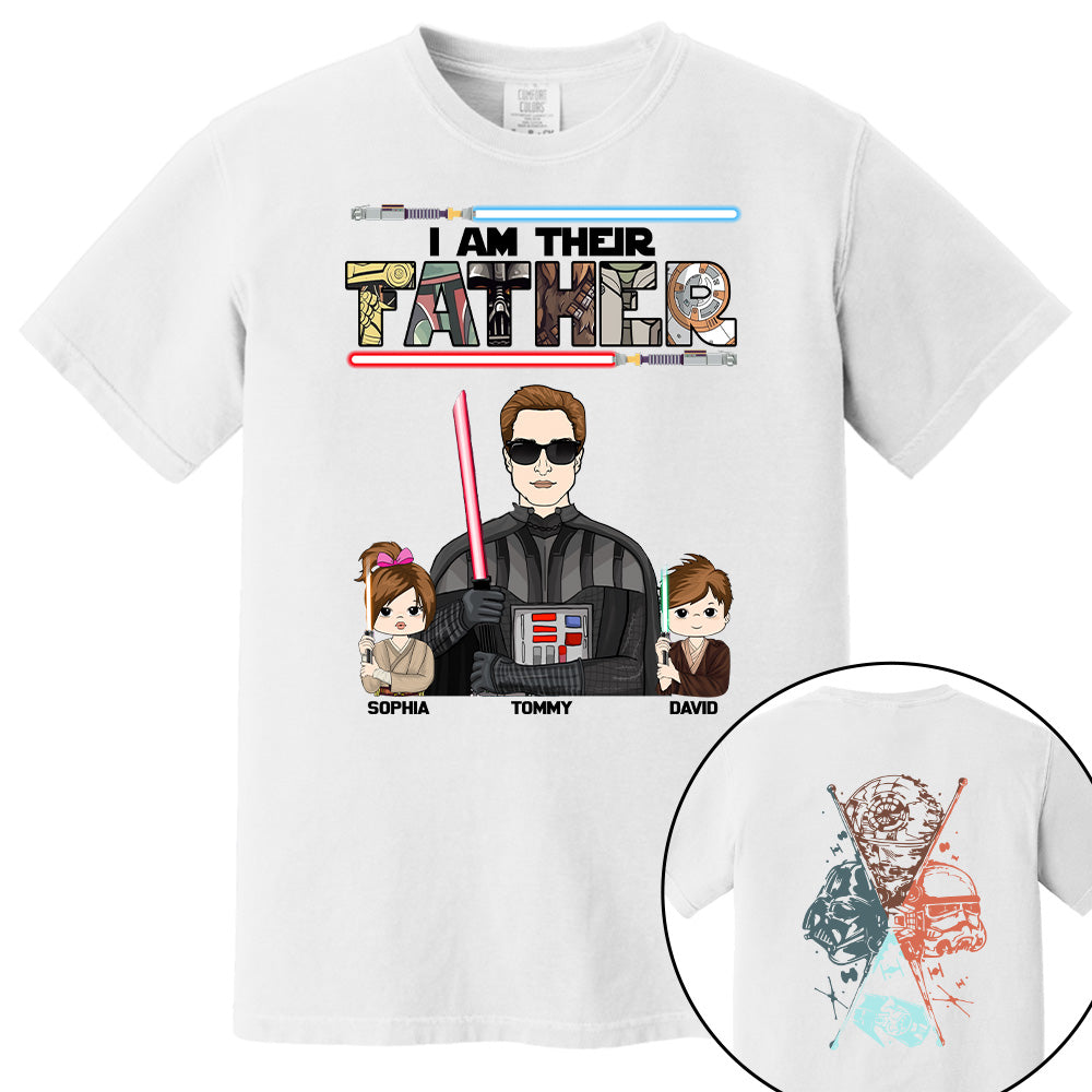 I Am Their Father - Personalized Two Sided T-Shirt Gift For Dad Pt99