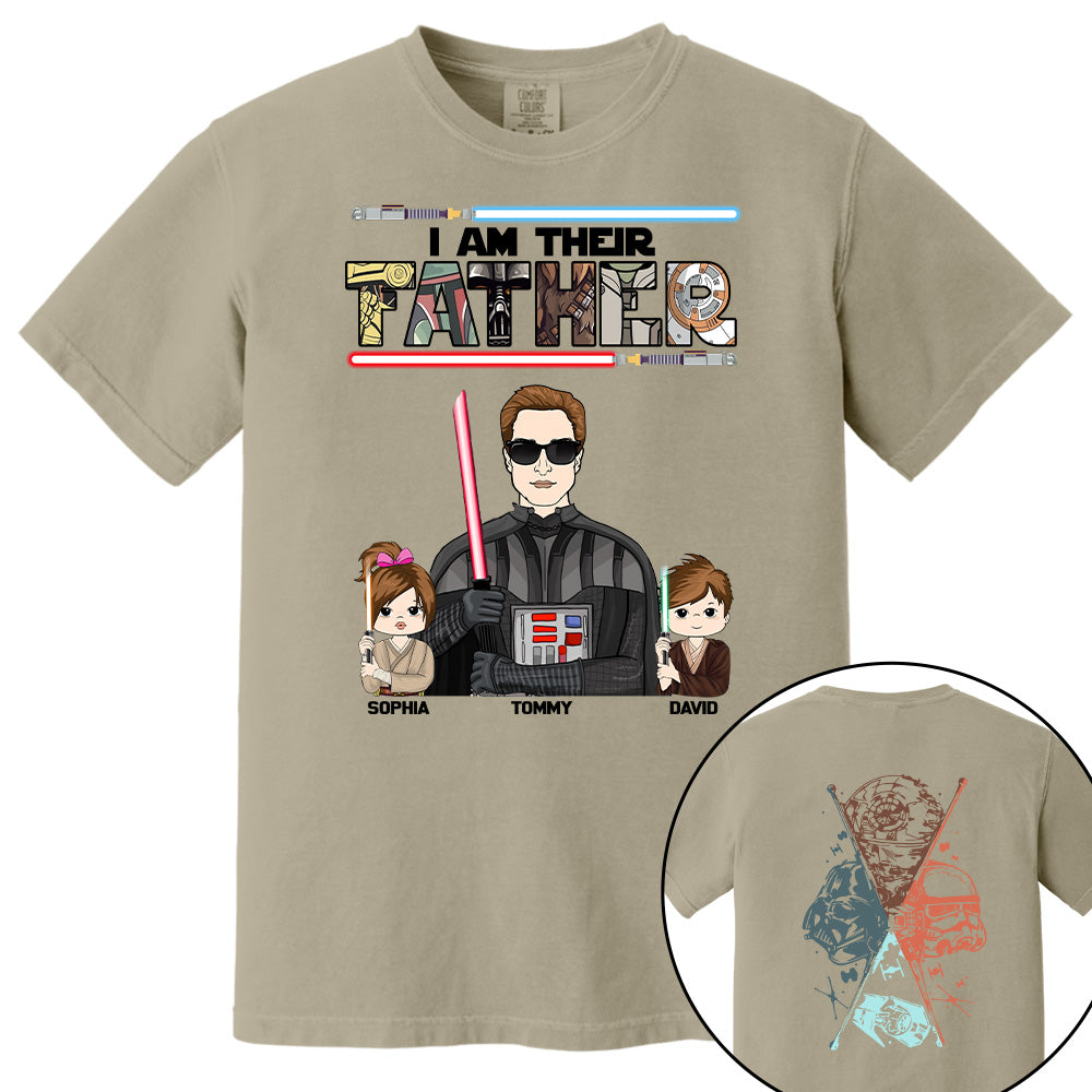 I Am Their Father - Personalized Two Sided T-Shirt Gift For Dad Pt99