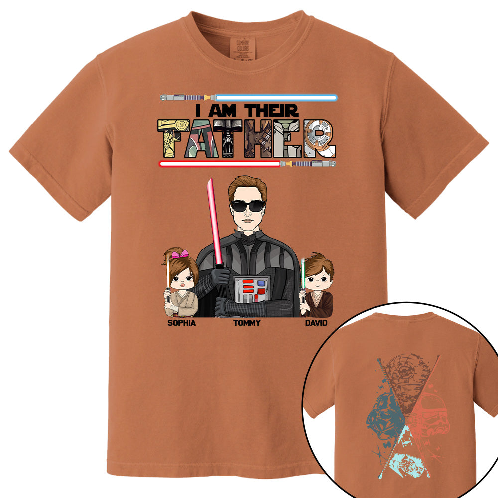 I Am Their Father - Personalized Two Sided T-Shirt Gift For Dad Pt99